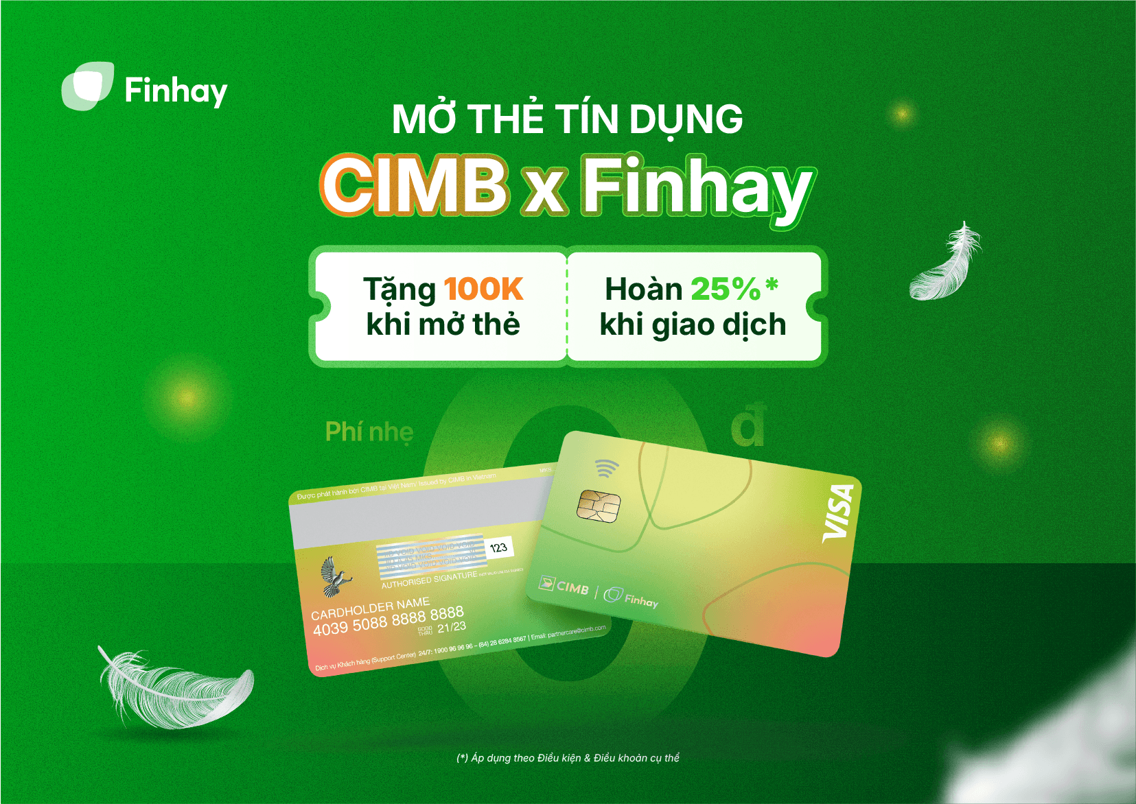 Mở thẻ tín dụng CIMB x Finhay: Phí nhẹ 0Đ – Nhận ngay ưu đãi “nặng ký”